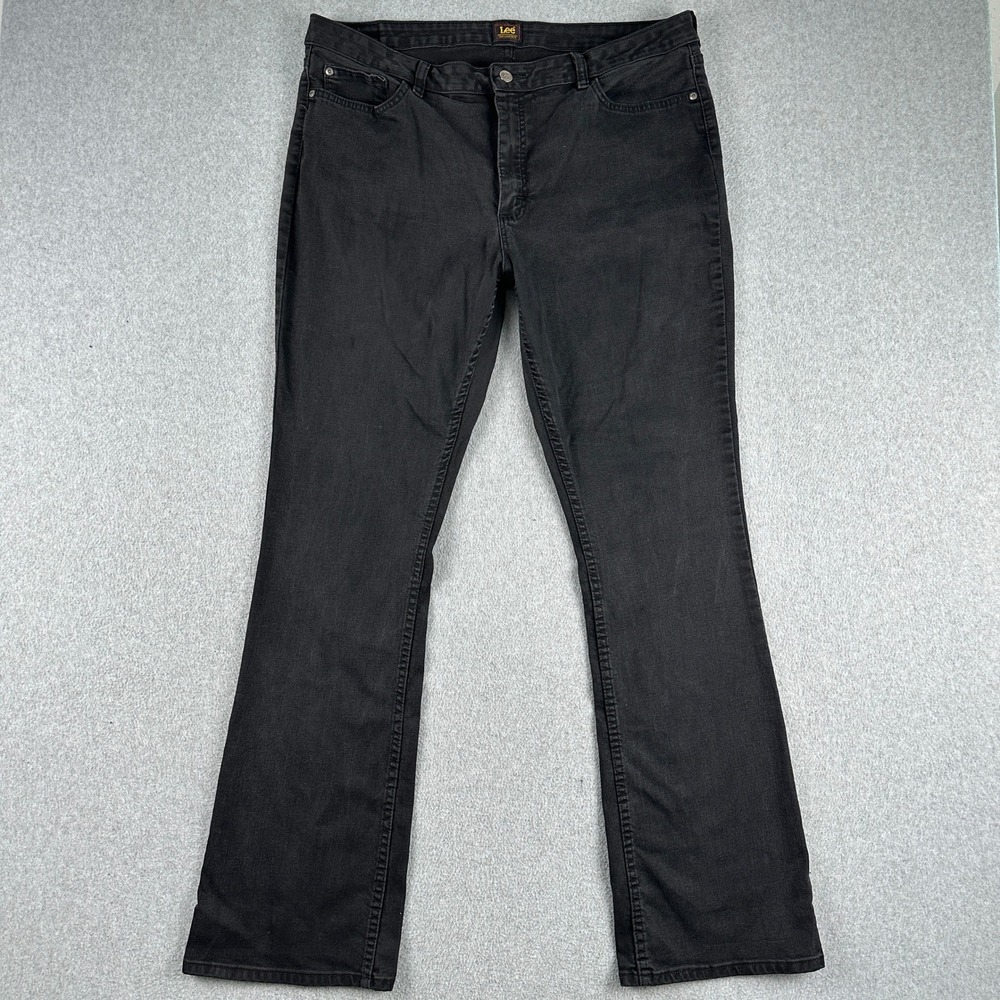 Lee Jeans Women 18L Black Bootcut Mid Rise Stretch Denim Pants Rodeo